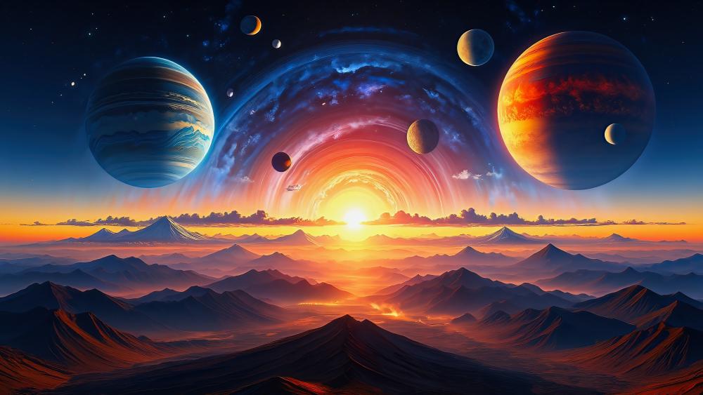 Cosmic Tunnel wallpaper