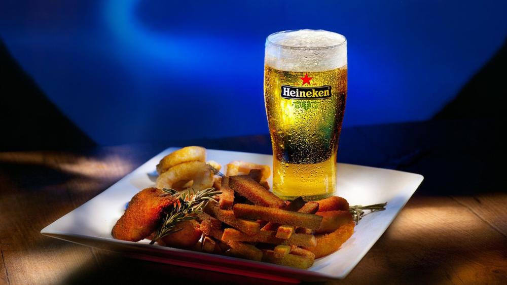 Golden Brew and Savory Delights wallpaper