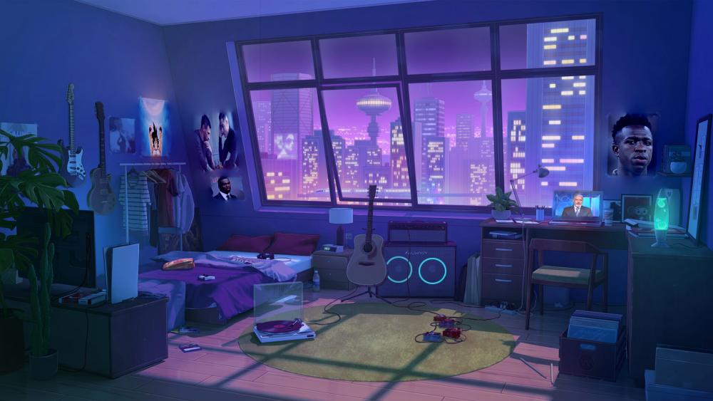 Lofi Anime Bedroom Ambiance wallpaper