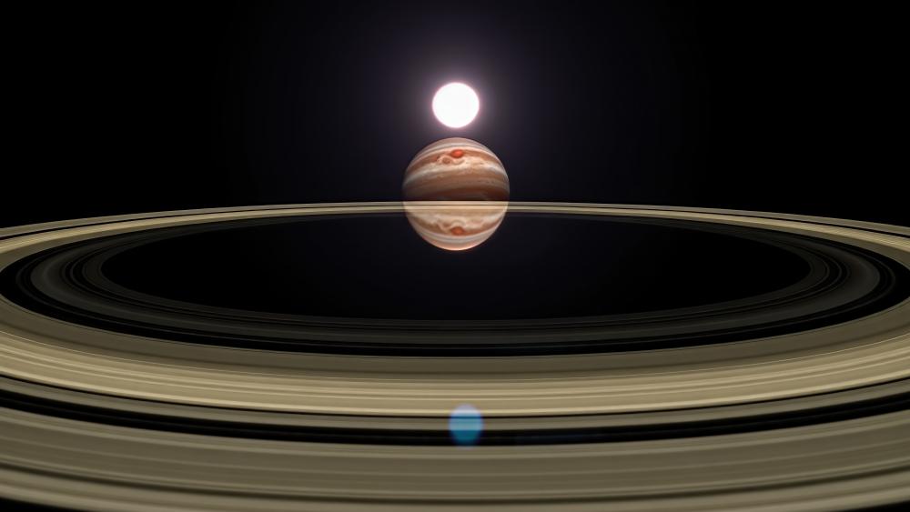 Here Comes the Sun: Celestial Ringed Beauty wallpaper