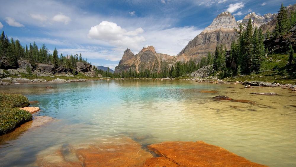 Scenic Serenity at Lake O'Hara in Canada wallpaper