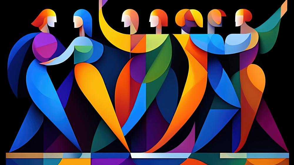 Happy Dancing People wallpaper