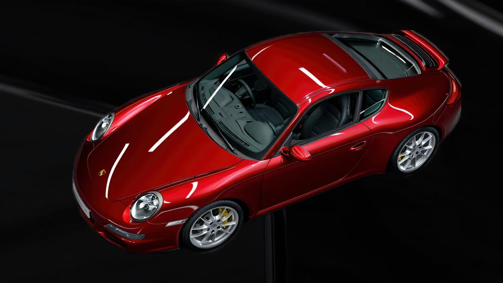 Cherry Red Porsche wallpaper
