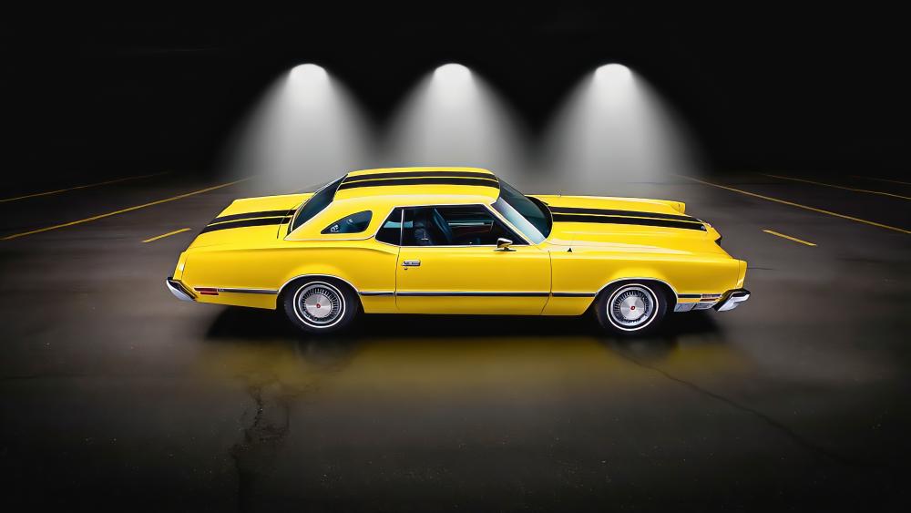 Yellow Thunderbird Muscle Elegance wallpaper