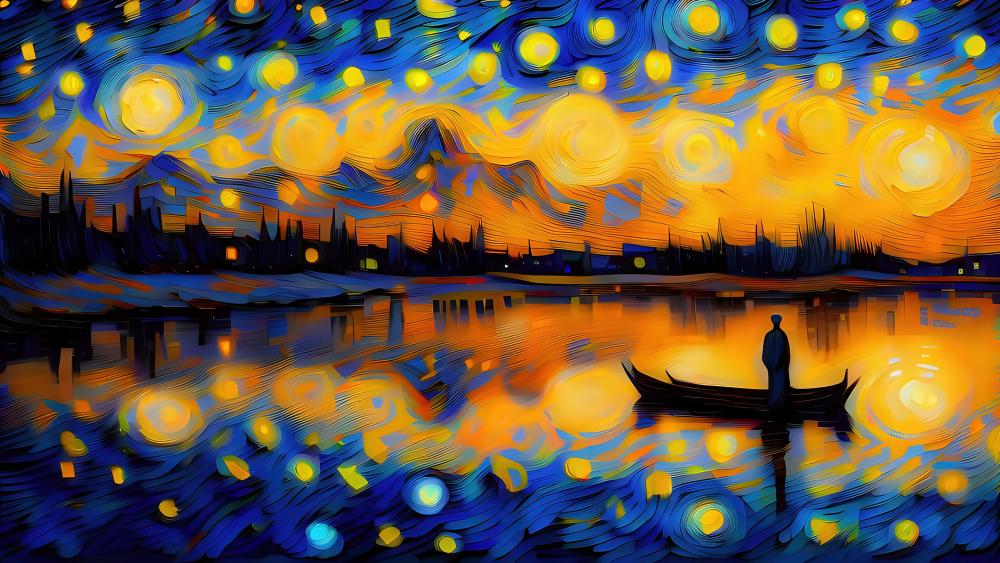 Fishing At Sunrise wallpaper