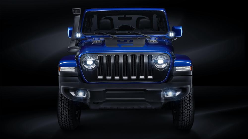 Jeep Wrangler Blue Power in 4K wallpaper