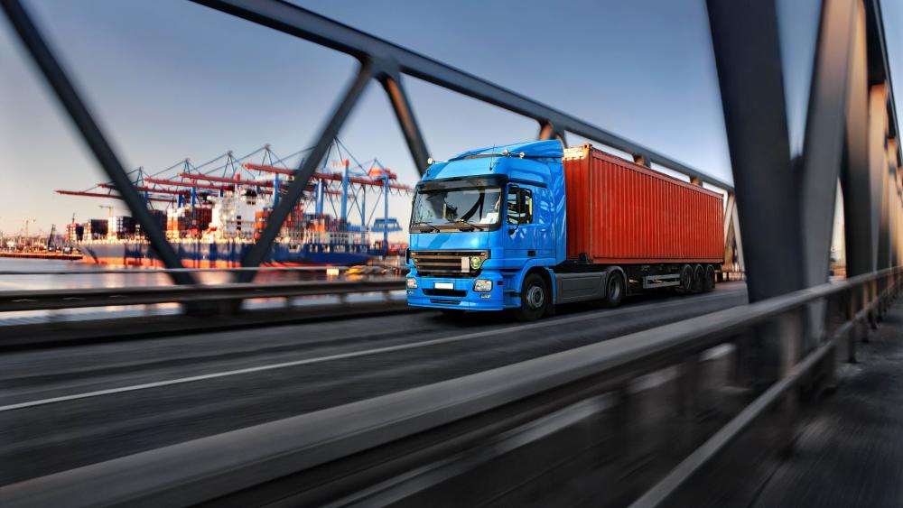 Highway Freight Transport Scenic View wallpaper