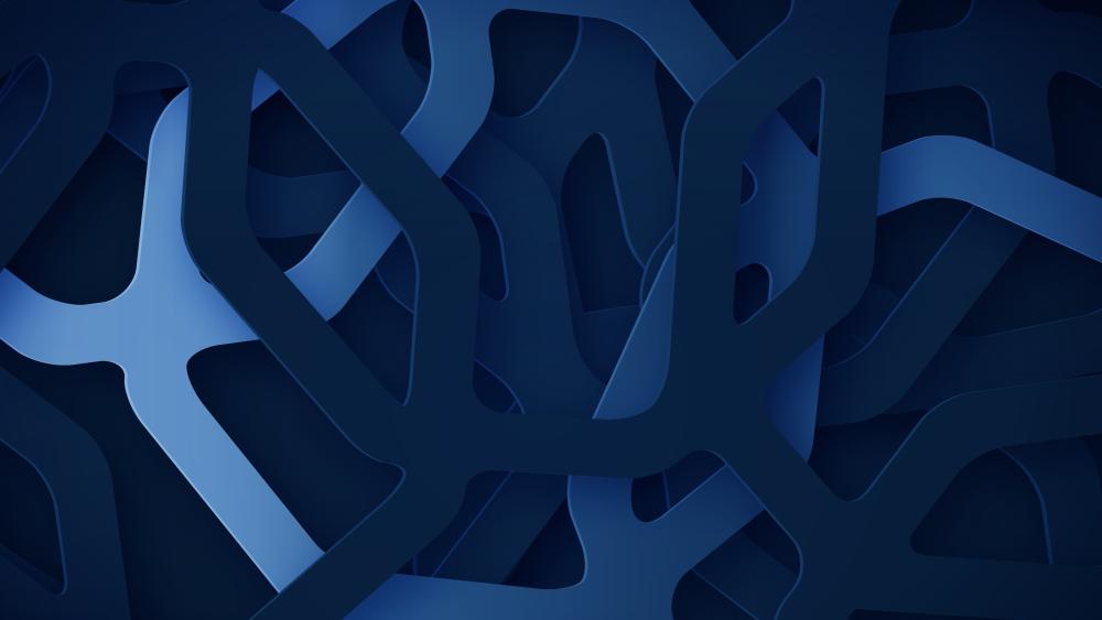 Interwoven Azure Labyrinth wallpaper