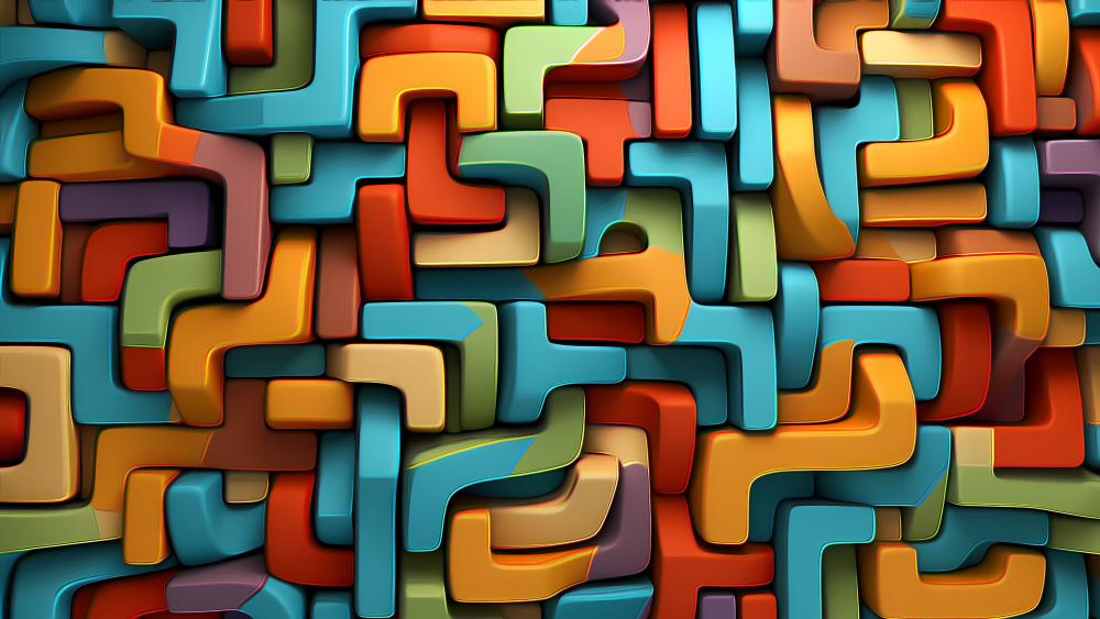 Vibrant Abstract Pattern in 4K Full Display wallpaper