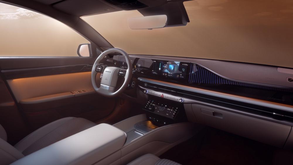 Luxury Comfort Redefined in Hyundai Grandeur Interior wallpaper