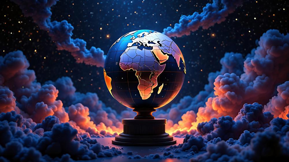 Globe In the Clouds wallpaper