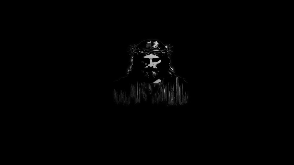 Jesus Amidst the Shadows: A Mystical Reverence wallpaper