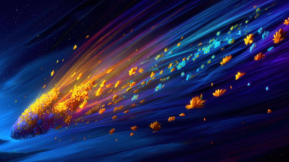 Cosmic Blossoms in Motion wallpaper
