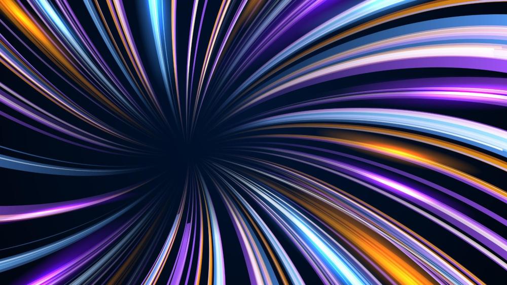 Colorful Converging Radial Lines in Motion wallpaper