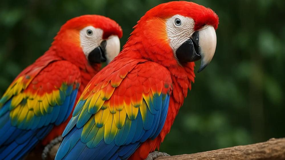 Vibrant Macaw Parrots wallpaper