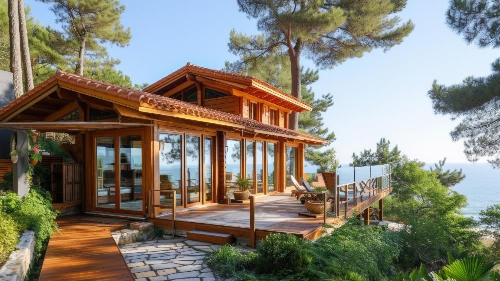 Luxury Retreat Amidst Nature's Serenity wallpaper