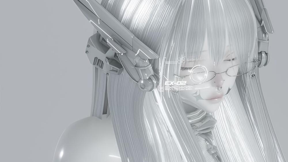 Futuristic Elegance in Monochrome Shades wallpaper