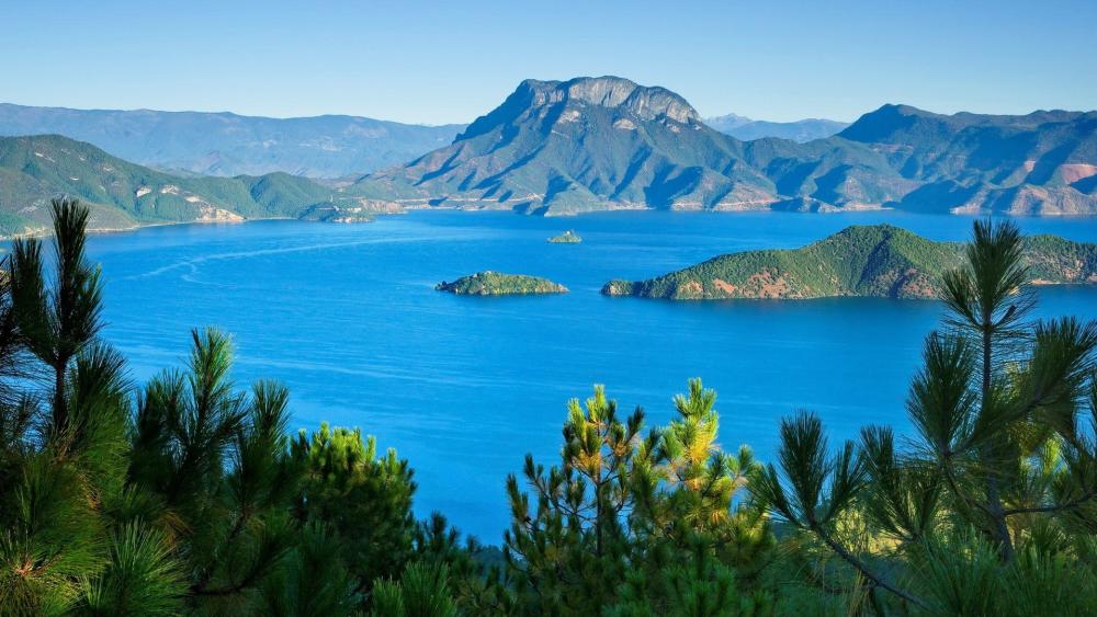 Tranquil Beauty of Lugu Lake wallpaper