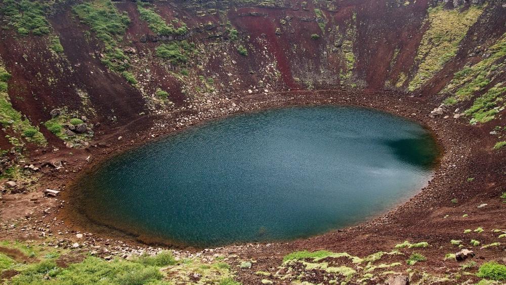 Tranquil Beauty of a Crater Lake wallpaper