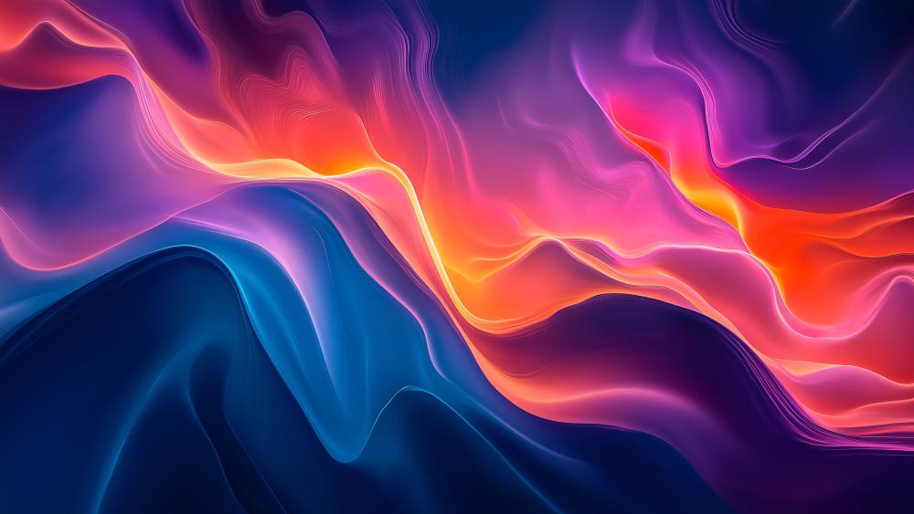 Abstract Harmony of Multicolor Waves and Lights wallpaper