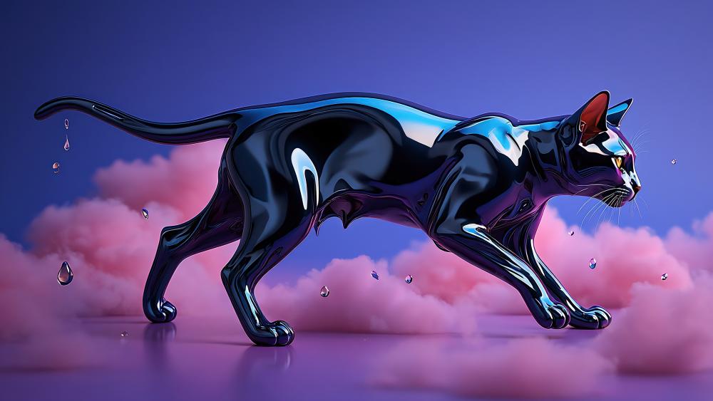 Metallic Majesty Wanders Through Dreamy Skies wallpaper