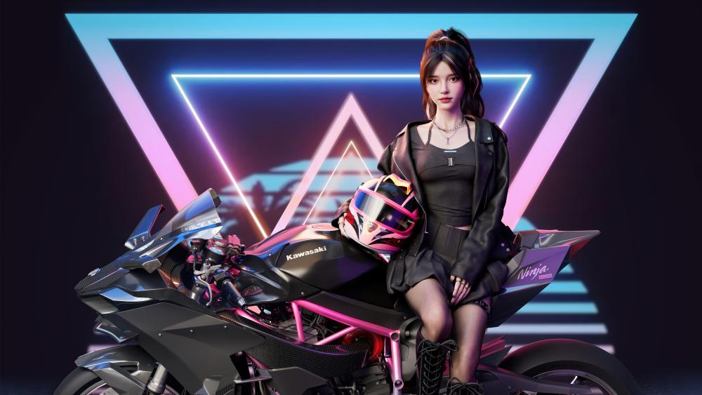Ninja Dreams Neon Ride wallpaper