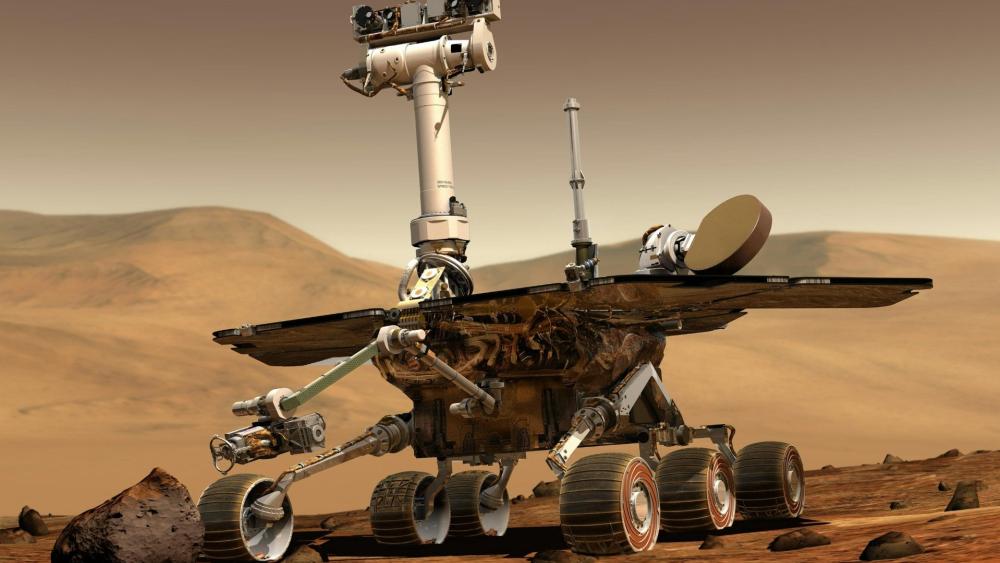 Mars Rover Curiosity Exploring the Red Planet wallpaper