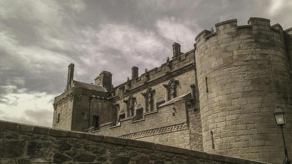 Majestic Kilkenny Castle in Timeless Stonecraft wallpaper