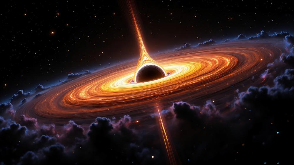 Quasar Radiance in the Universe's Canvas wallpaper