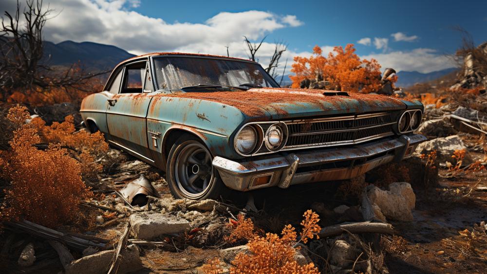 Rustic Charm of an Abandoned Classic Chevy wallpaper