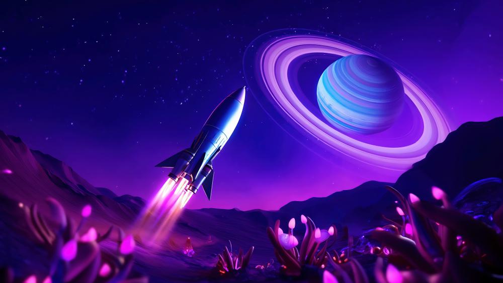 Fly By: Journey Through Cosmic Dreams wallpaper