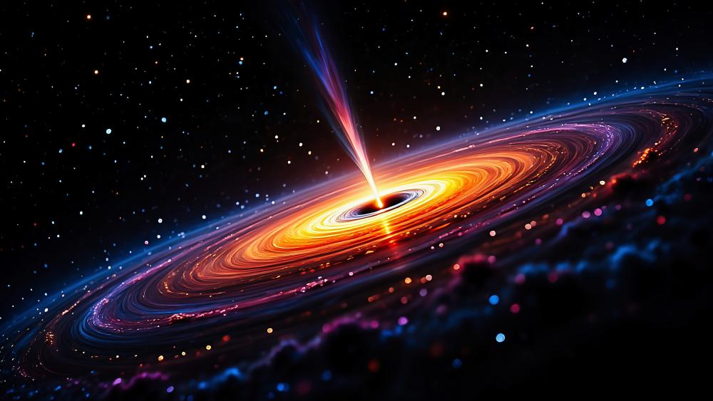 Galactic Vortex: The Celestial Dance of Light and Shadow wallpaper