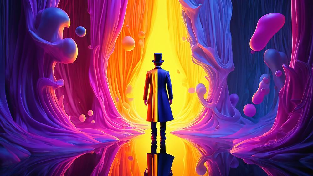Mystical Journey of the Fedora Wanderer wallpaper