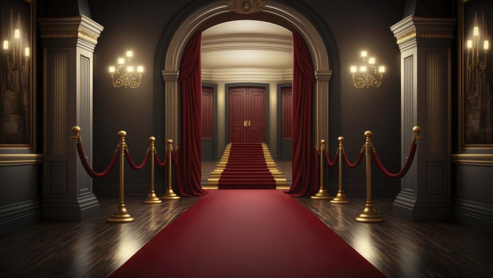 Palatial Opulence in Grand Hallway wallpaper