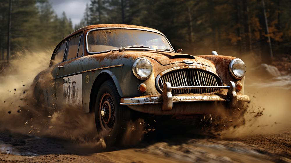 Racing Through Time Vintage Power Unleashed wallpaper