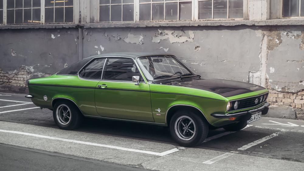 Vintage Opel Manta in Urban Setting wallpaper