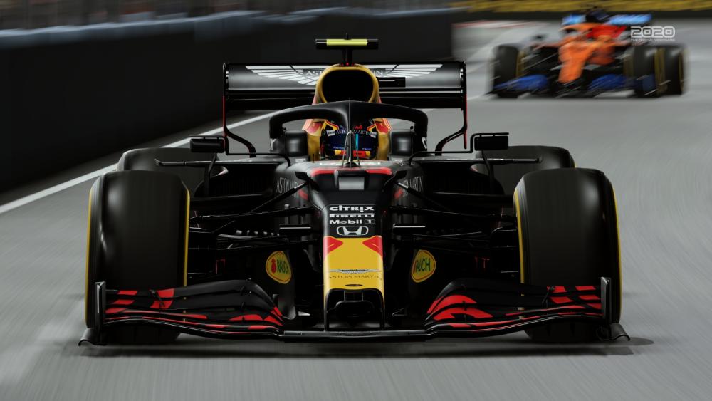 Red Bull Racing in Action on the Track wallpaper