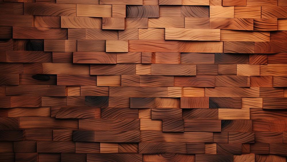 Wooden Elegance in Abstract Layers wallpaper
