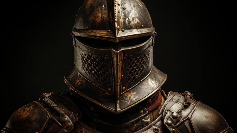 Knight's Resilience Embodied in Steel wallpaper