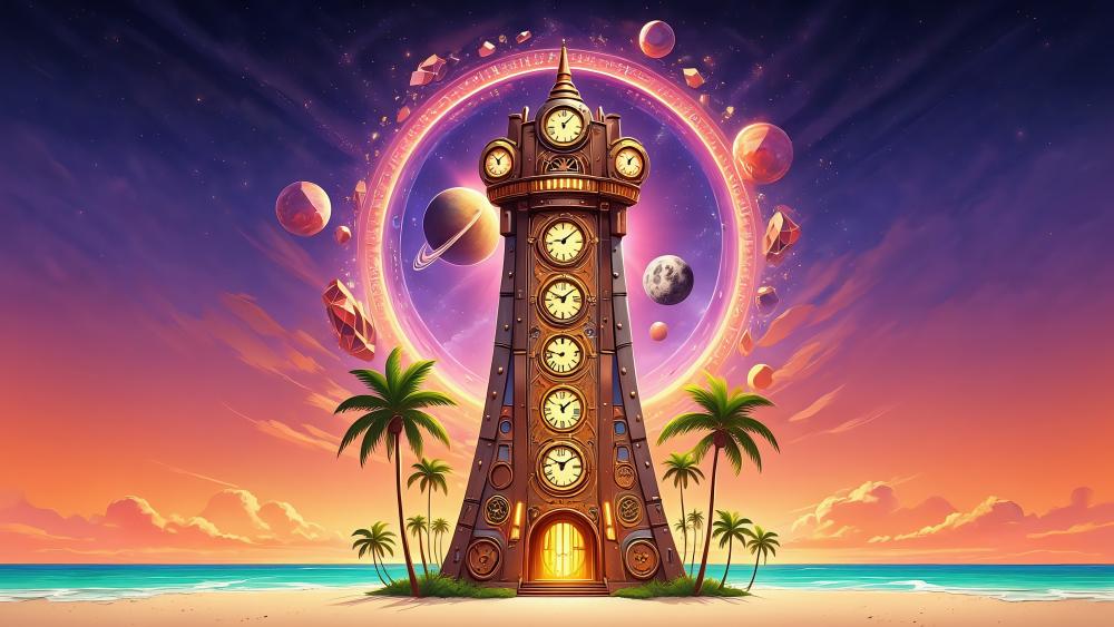 Cosmic Clock Tower wallpaper