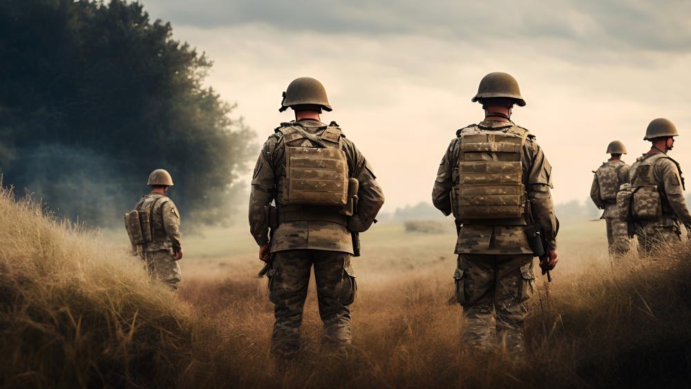 Military Camouflage in Action 5K wallpaper