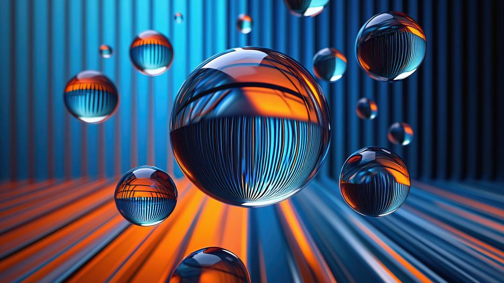 Sphere Symphony in Abstract Harmony wallpaper