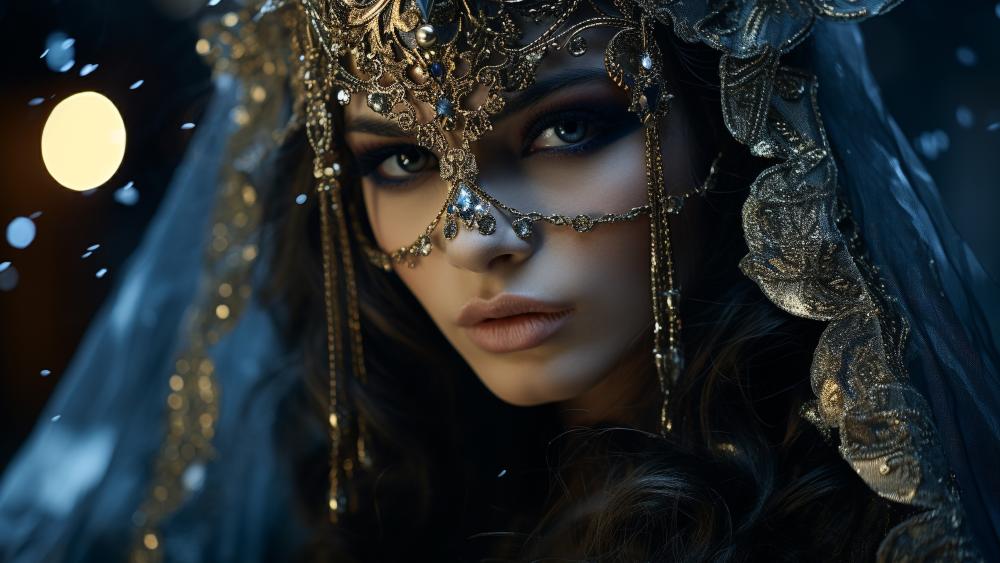 Mystical Allure of the Masquerade Ball wallpaper