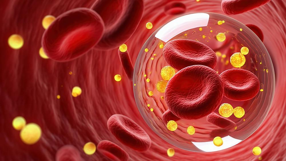 Pulse of Life in Vivid Red wallpaper
