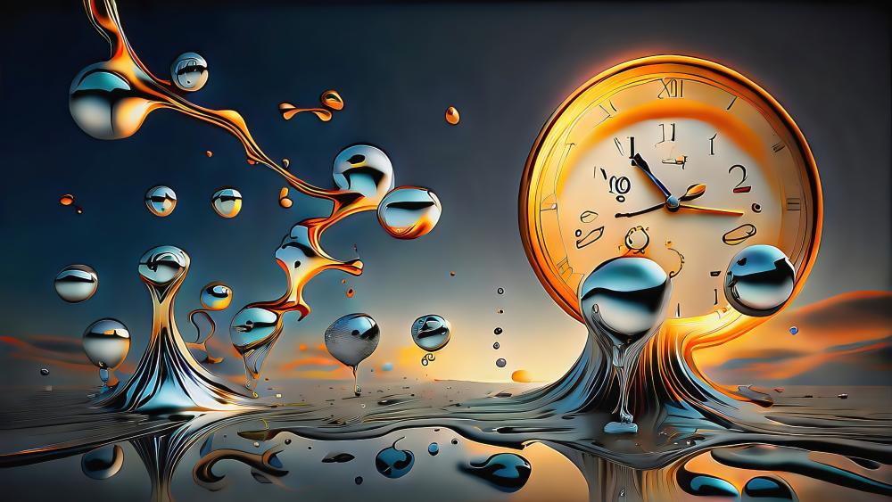 Melting Moments in Surreal Time wallpaper