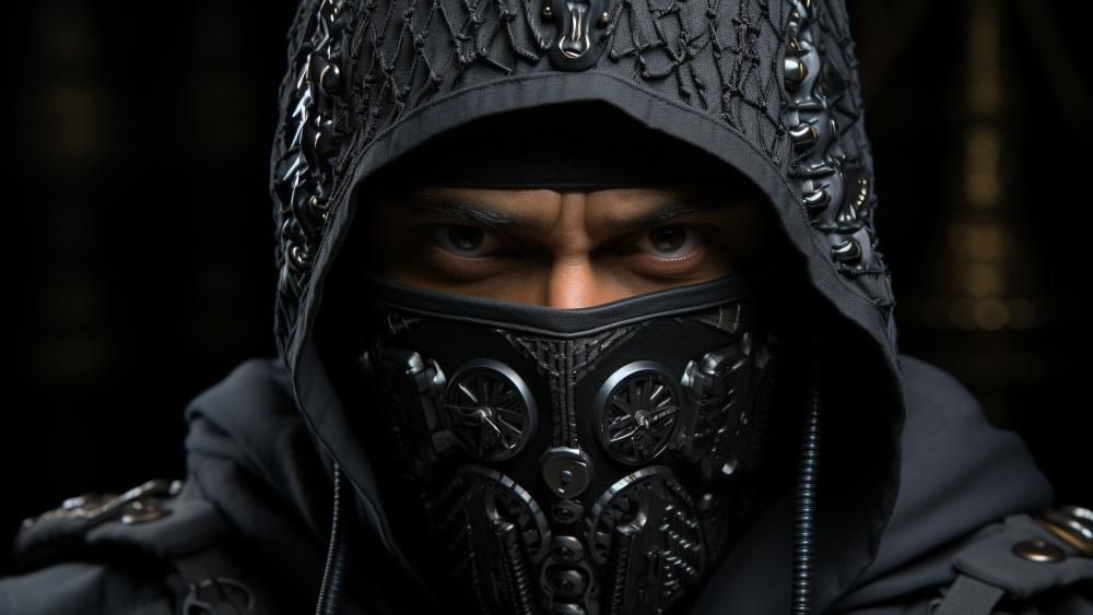 Mystical Warrior in Stealthy Attire wallpaper