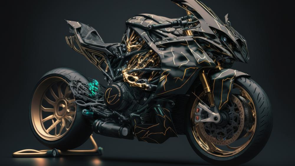 Futuristic Sport Bike Design by AI wallpaper