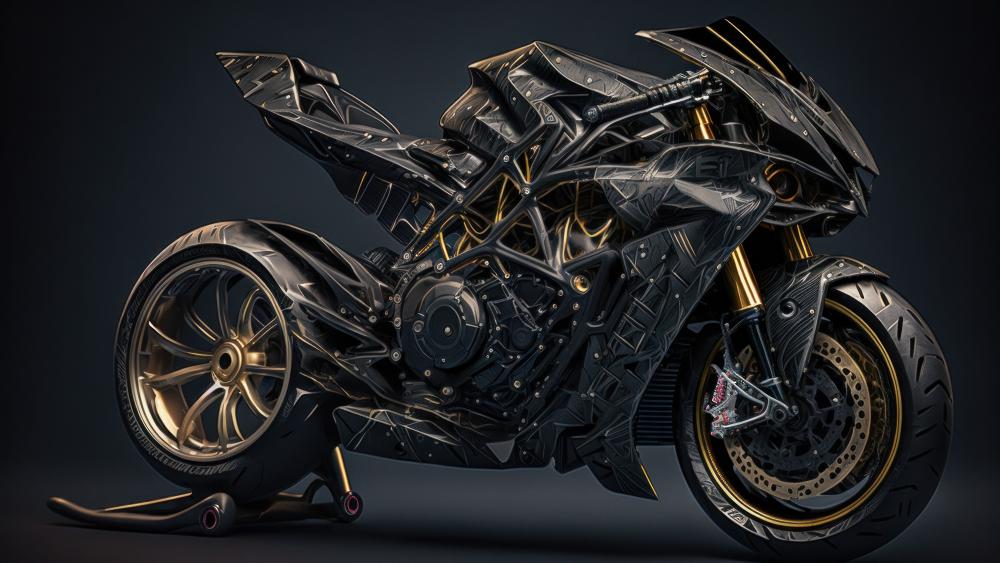 Sleek Futuristic Sport Bike Design wallpaper