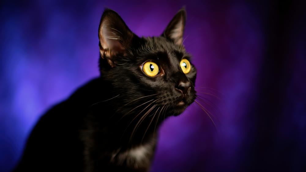 Startled Kitty wallpaper