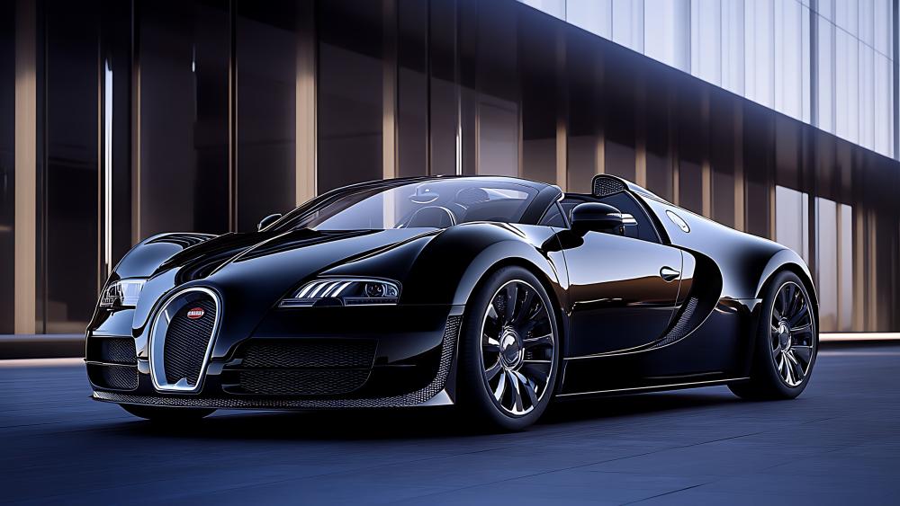 Sleek Convertible Bugatti in AI-Enhanced 4K Glory wallpaper